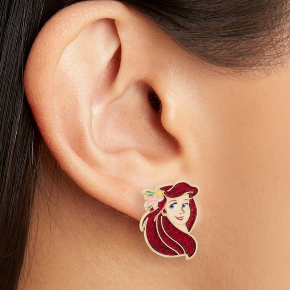 BaubleBar Disney Ariel and Flounder set of 4 Earrings NWT little mermaid - Picture 2 of 2